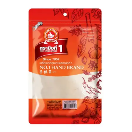 กระเทียมป่น ง่วนสูน ตรามือที่ 1 (Ground Garlic No.1 Hand Brand) ขนาดถุงซิปล็อค ปริมาณสุทธิ 200 กรัม