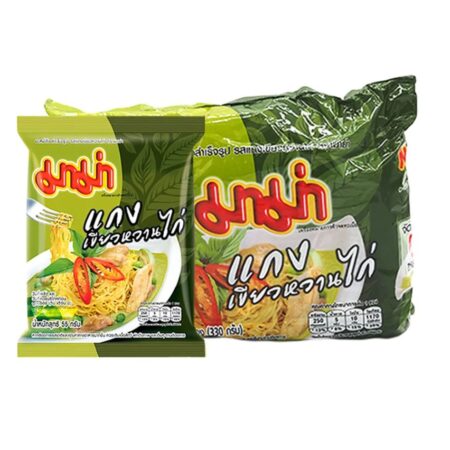 มาม่า บะหมี่กึ่งสําเร็จรูป รสแกงเขียวหวานไก่ 55 ก. x 6
