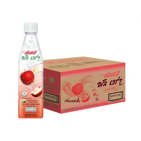 [ยกลัง] เซ็ปเป้ เครื่องดื่ม อโลเวร่า สูตรแอปเปิ้ล Sappe Aloe Vera Drink - Apple จำนวน 24 ขวด