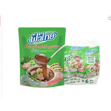 ฟ้าไทย น้ำก๋วยเตี๋ยวสำเร็จรูปเข้มข้น (น้ำข้น) 350 ก. x 6