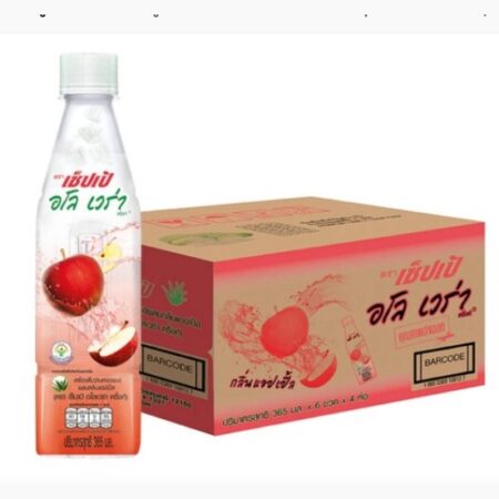 เซ็ปเป้ เครื่องดื่ม อโลเวร่า สูตรแอปเปิ้ล 365ml x 24 ขวด (ยกลัง)