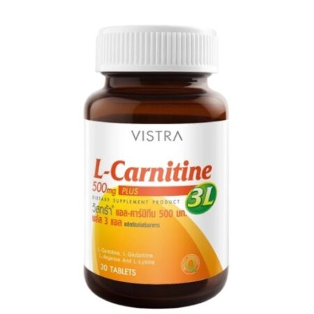 วิสตร้า ผลิตภัณฑ์เสริมอาหาร แอล-คาร์นิทีน พลัส 3L 500 มก. 30 เม็ด