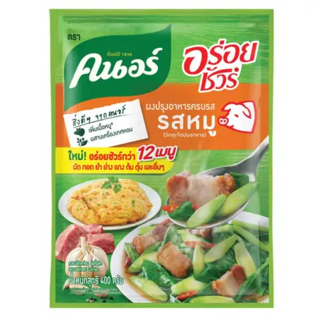 คนอร์ ผงปรุงรสอร่อยชัวร์ รสหมู 400 ก.