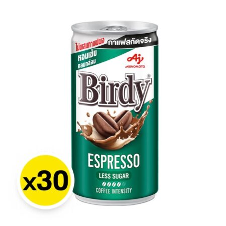 เบอร์ดี้ กาแฟปรุงสำเร็จพร้อมดื่ม เอสเปรสโซ 170 มล. 30 กระป๋อง