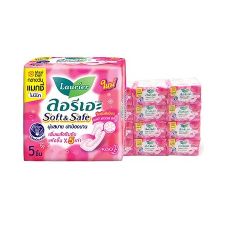 ลอรีเอะ ซอฟท์แอนด์เซฟ แม็กซี่ ผ้าอนามัย 5 แผ่น x 12
